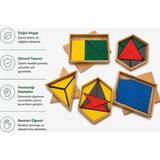 Montessori Gemisi Montessori Yapıcı Üçgenler 5'li Set | Ahşap Geometri ve Yapılandırma Materyali | Matematik Materyalleri | Ahşap Oyuncak | Okul Öncesi Eğitim Materyali