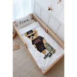 Montessori Nevresim Takımı (100x200) - Pure Baby Serisi - Kaykaylı Ayıcık