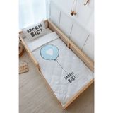 Montessori Nevresim Takımı (100x200) - Pure Baby Serisi - Mavi Kalpli Balon