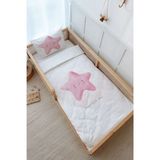 Montessori Nevresim Takımı (100x200) - Pure Baby Serisi - Pofuduk Pembe Yıldız