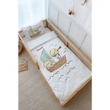 Montessori Nevresim Takımı (100x200) - Pure Baby Serisi - Sevimli Kaptan ve Miço