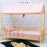 Montessori Yatak Ahşap Karyola Doğal Çam Melis 120X200
