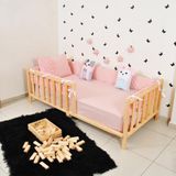 Montessori Yatak Çocuk Karyola Doğal Çam 90X190 Karyola Nil 120X200