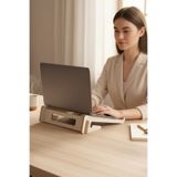 MONTETOYS Ergonomik Ahşap Laptop Standı Laptop Yükseltici Dekoratif ve Tüm Modellerle Uyumlu
