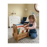 MONTETOYS Montessori Ahşap Çocuk Kitaplığı Kahverengi Eğitici ve Dekoratif Tasarım - Kitaplık
