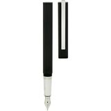 Monteverde Cube Serisi MV32323 Dk M Matt Black Dolma Kalem - Altın - Sarı