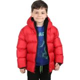Montland Erkek Çocuk Kırmızı Içi Polarlı Kapüşonlu Su ve Rüzgara Dayanıklı Şişme Mont - 2 - 4 Yaş