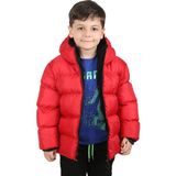 Montland Erkek Çocuk Kırmızı Kapüşonlu Su ve Rüzgara Dayanıklı Polarlı Şişme Mont 5 - 6 Yaş