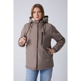 Montland Kadın Vizon Içi Kürklü Su ve Rüzgar Geçirmez Kapüşonlu Kışlık Mont & Kaban & Parka ML-FMM-100-K - XL