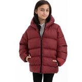 Montland Kız Çocuk Bordo Içi Polarlı Kapüşonlu Su ve Rüzgara Dayanıklı Şişme Mont 11 - 12 Yaş