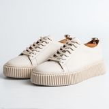 Montrax Model Deri El Yapımı Erkek Bej Sneakers Ayakkabı - 0 - Siyah