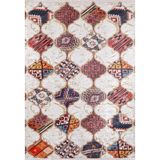 Montreal Bej Patchwork Modern Geometrik Etnik Desenli Boho Makinada Yıkanabilir Hafif Hav Toz Vermez Leke Tutmaz Kaymaz Taban Dijital Makine Baskı Halı Oturma Odası Salon Yolluk Koridor Mutfak Halısı