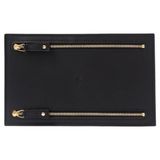 Montroi Grained Leather Currency Wallet Çift Taraflı Deri Unisex Cüzdan - Siyah