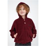 Monttini Erkek Çocuk Polar Kapişonlu Kanguru Cepli Düğmeli Sweatshirt Hırka Ceket
