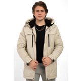 Montup Erkek Taş Içi Polarlı Kürklü Su Ve Rüzgar Geçirmez Kapüşonlu Kışlık Mont & Kaban & Parka