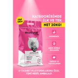 Montycat Net 20KG Yeni Nesil, Ekonomik, Topaklanan, Tozsuz, Bebek Pudralı Bentonit Kedi Kumu