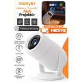 Monyer Taşınabilir 4K Android Projektör Wifi Bluetooth Destekli Akıllı Sinema Projeksiyon Cihazı Ekran Yansıtma