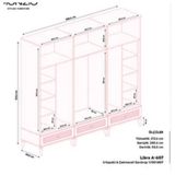 Monzio Libra 6 Kapaklı Çekmeceli Aytaşı Gardırop