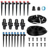 Moocci Damla Sulama Sistemi Kiti - 16FT 1/2 '' ve 79FT 1/4" Sulama Boru Parçaları ile Bahçe Sulama Sistemi - Yükseltilmiş Yataklar, Bitkiler, Bahçe, Çim, Sera için Otomatik Sulama Yağmurlama Ekipmanları