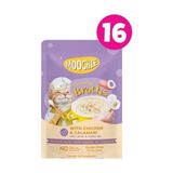 Moochie 16x40 gr Parça Tavuk Etli ve Kalamarlı Tahılsız Kedi Çorbası
