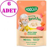 Moochie 6x40 gr Parça Ton Balığı Ve Somonlu Tahılsız Kedi Çorbası