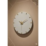 MOOCLOCK Makuse Model Modern Dekoratif Metal, Aynalı, Akar Sessiz Mekanizmalı, Duvar Saati (40*40cm)