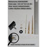 MOOCLOCK Saat Makinası, Akar Sessiz Duvar Saati Mekanizması, 32 MM EN UZUN!! şaft, SET (ASKISIZ)