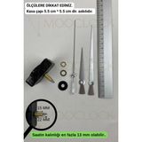 Mooclock Saat Makinesi, Akar Sessiz Duvar Saati Mekanizması, 22 mm Şaft, Akrep-Yelkovan-Saniye-(Askılı) - Gümüş