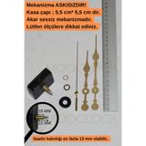 MOOCLOCK Saat Makinesi, Akar Sessiz Duvar Saati Mekanizması, 22 MM şaft, Akrep-Yelkovan-Saniye-(ASKISIZ)
