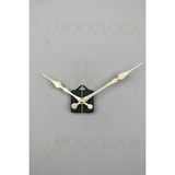 MOOCLOCK Saat Mekanizması, Akar Sessiz Duvar Saati Mekanizması, 14 mm Şaft, Akrep-Yelkovan-Saniye-(Askılı) - Rose - Gold - 50 x 70 cm