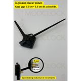 MOOCLOCK Saat Mekanizması, Akar Sesssiz Duvar Saati Mekanizması, 14 Mm Şaft, (SET) (ASKILI) UZUN AKREP YELKO