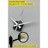 MOOCLOCK Saat Mekanizması, Akar Sesssiz Duvar Saati Mekanizması, 14 Mm Şaft, (SET) (ASKILI)