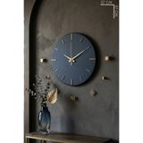 MOOCLOCK Sada Model Modern, Dekoratif, Metal, Aynalı, Sessiz Akar Mekanizmalı Duvar Saati (40cm)