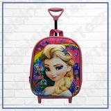 Mood Agenda Kız Çocuk Frozen Elsa Kardeşler Kreş Anaokulu 3D Eva Kabartmalı Çekçekli Okul Çantası Sırt Çantası - Renkli