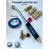 MOOD CLASS 3 Başlıklı Pürmüz Set Altın Gümüş Eritme Lehim Yapıştırma Karartma Kısa Mesafe Güçlü Alev Geniş Piknik Tüplere Uyumlu