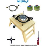 MOOD CLASS Katlanır Kamp Ocak 2AD 230GR Gaz Kartuşlu Çantalı 2kg Dar Çember Küçük Piknik Tüplere Uyum Setli Balkonda Bahçede Pratik Nurgazocak - Çok Renkli