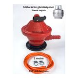 MOOD CLASS Şişman aygaz milangaz ipragaz Ev tüpü başlığı 12kg tüp gaz regülatörü 2 metre hortum metal dedantör set