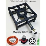MOOD CLASS Yüksek Alevli Profil Döküm Yer Ocak Canavar Sanayi Tipi Ev Iş Aşçı Ocağı+ dedantör set kızartma salça toplu yemek kazanlara uygun ocak
