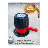MOOD CLASS Yüksek basınçlı ayarlı regülatör sanayi tipi kademeli 12kg tüp gaz başlığı + 2mt hortum set