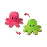 Mood Değiştiren Ahtapot Yastık Çift Yüzlü Ahtapot Peluş 20 Cm - Uyku Ve Oyun Arkadaşı Peluş Oyuncak - Pembe-yeşil Çok Renkli