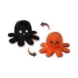 Mood Değiştiren Ahtapot Yastık Çift Yüzlü Ahtapot Peluş 20 Cm - Uyku Ve Oyun Arkadaşı Peluş Oyuncak - Turuncu-siyah Çok Renkli