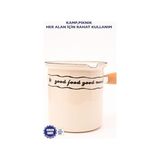 Mood Emaye Ahşap Saplı Cezve (500ML-6 Kişilik) - 2'si 1 Arada - 0,1 kg
