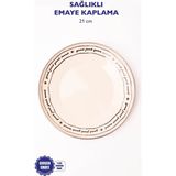 Mood Emaye Pasta/sunum Tabağı 21 cm - Bej - 1adet