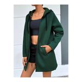 Mood Lab Kadın Fermuarlı Kapüşonlu Yeşil Sweatshirt Hoodıe Hırka
