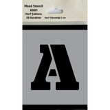 Mood Stencil Harf Boyama Şablonu X021 Harf Yüksekliği 3 cm