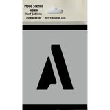 Mood Stencil Harf Boyama Şablonu X026 Harf Yüksekliği 3 cm