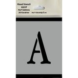 Mood Stencil Harf Boyama Şablonu X037 Harf Yüksekliği 5 cm