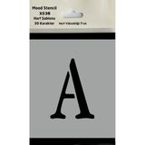 Mood Stencil Harf Boyama Şablonu X038 Harf Yüksekliği 7 cm