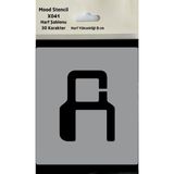 Mood Stencil Harf Boyama Şablonu X041 Harf Yüksekliği 5 cm