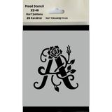 Mood Stencil Harf Boyama Şablonu X048 Harf Yüksekliği 10 cm